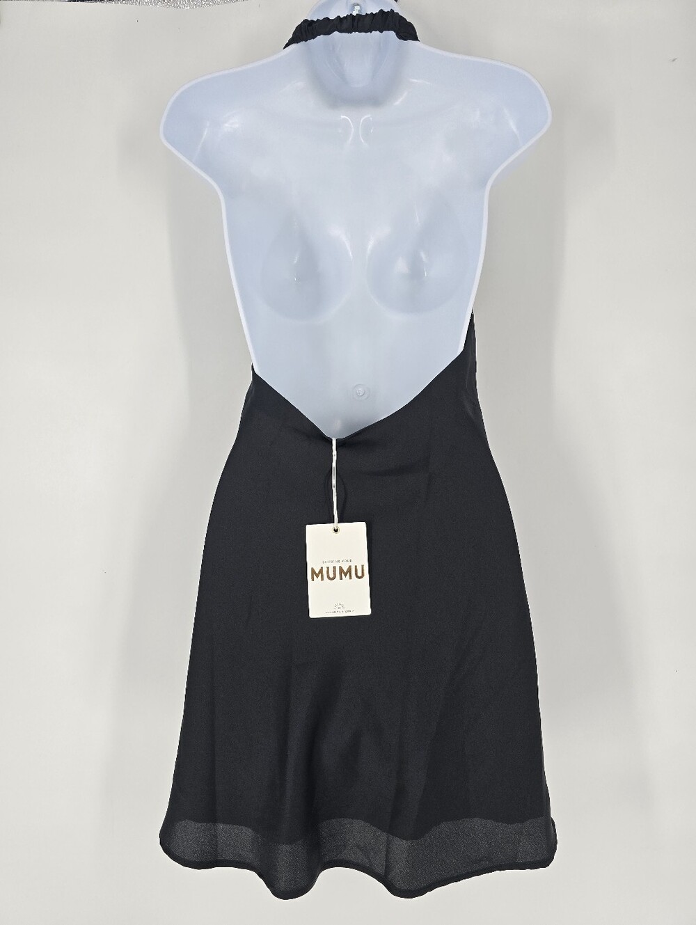 Show Me Your Mumu Jasmine Halter Black Mini Dress Size S NEW - Picture 3 of 8